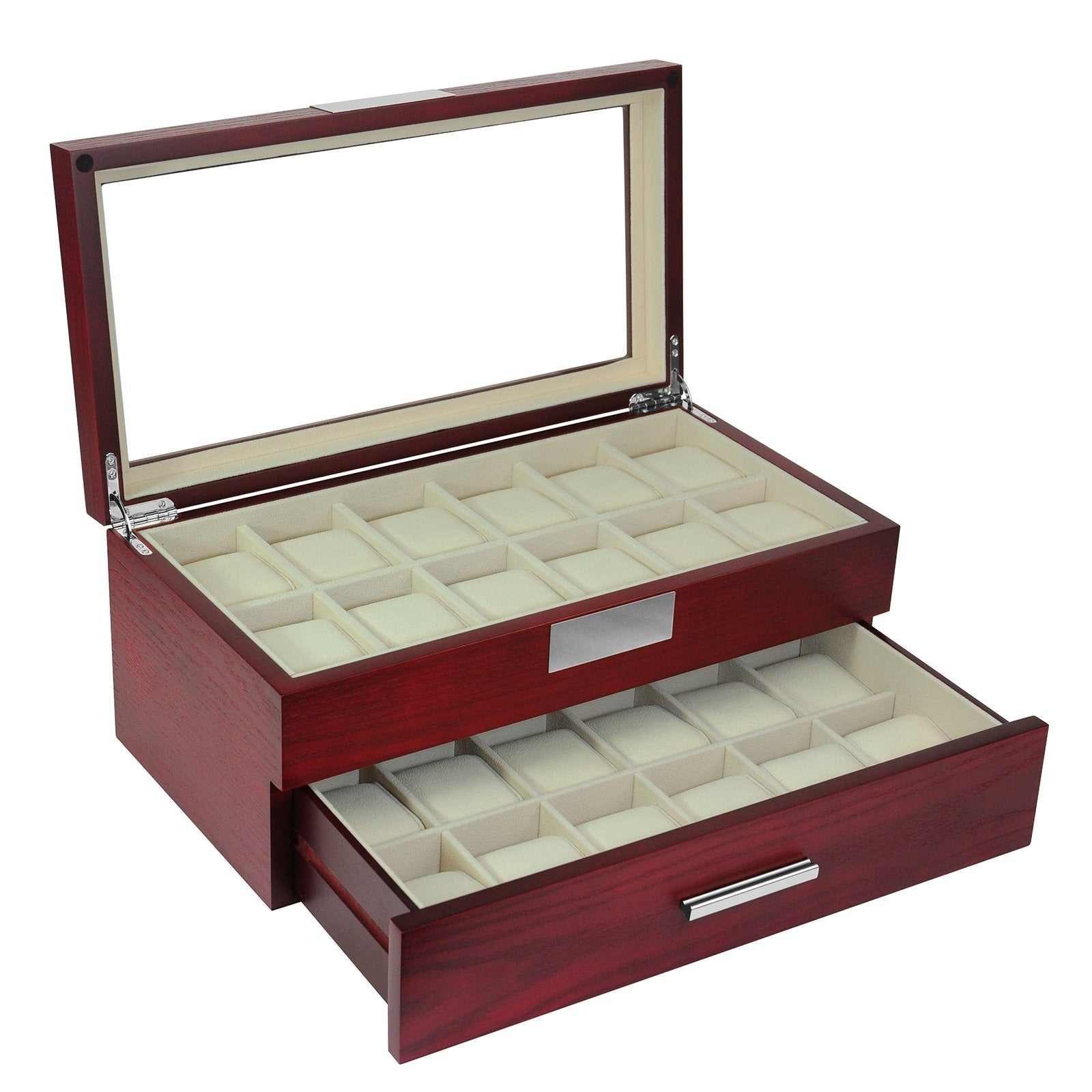 MB Luxury Pen Box Storage Organizer Wood Display 6 Pens Collector