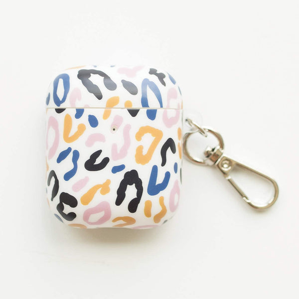 Mary Square Case for AirPods with Keychain - Leopard Print