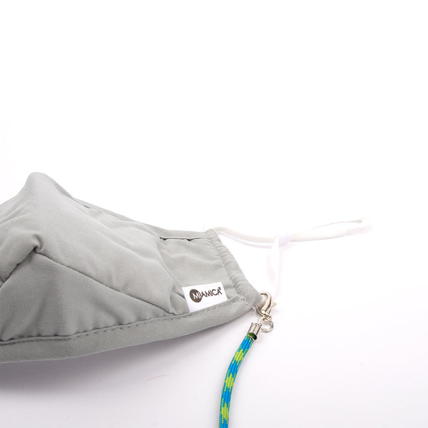 Miamica 3 Pc. Mask and Lanyard Chain Set - 2 Coordinating Blue & Grey