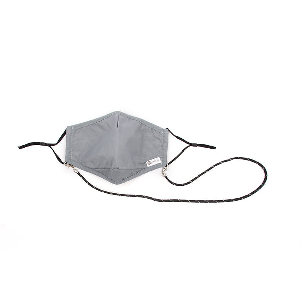 Miamica Set of 3 Face Mask Chain Holder Neck Strap - Black, White and Brown