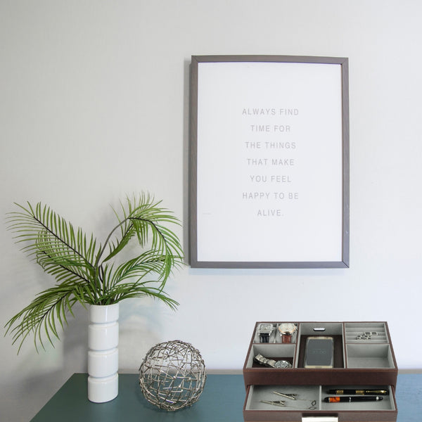 Brown Leatherette Charging Station Valet Tray Desk Dresser Drawer Coin Case for Keys, Phone, Jewelry, Watches