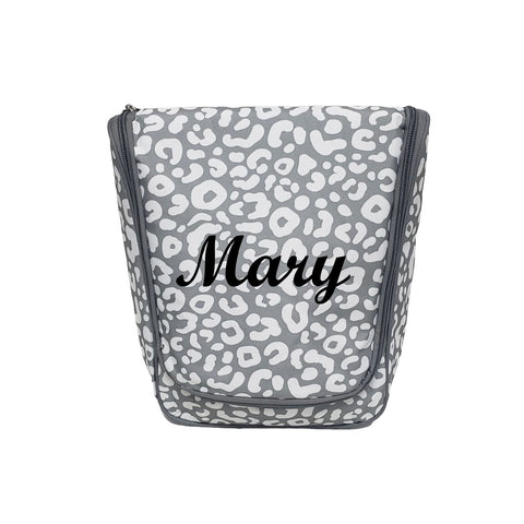 Viv & Lou Personalized Smokey Leopard Hanging Travel Case