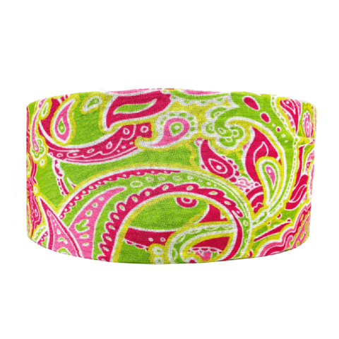 Headbands of Hope - Tube Turban - Elastic, Nonslip for Comfy Fit- Pink Paisley