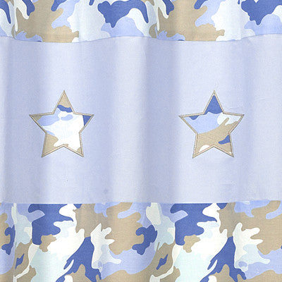 Jojo Designs Shower Curtain- Camo Blue