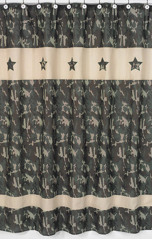 Jojo Designs Shower Curtain- Camo Green