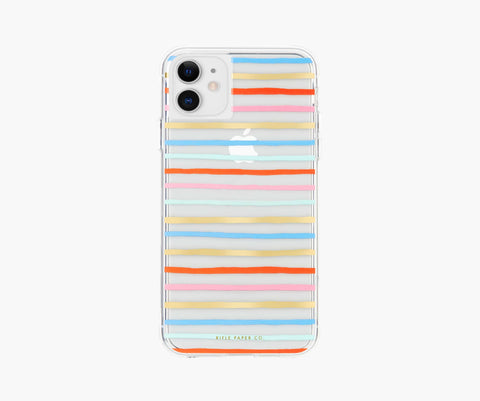 Rifle Paper Co. Compatible with iPhone 11 from Apple – Clear Happy Stripes