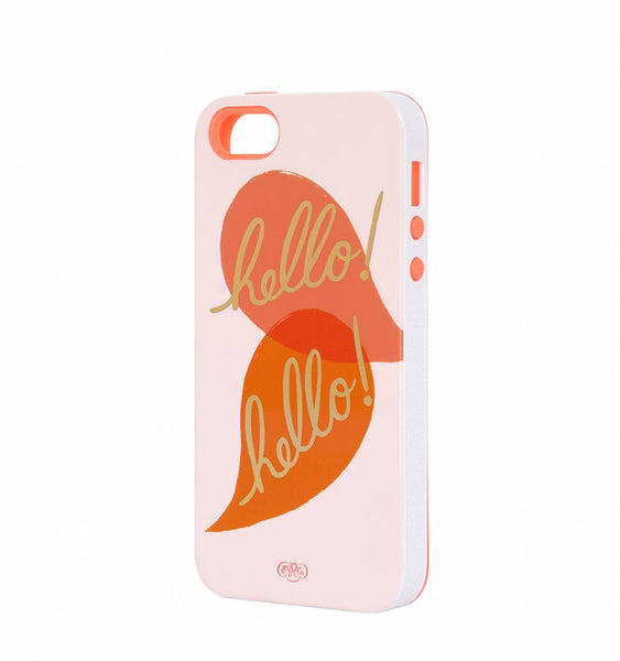Rifle Paper Co. iPhone 5 Phone Case Hello Hello Peach Inlay