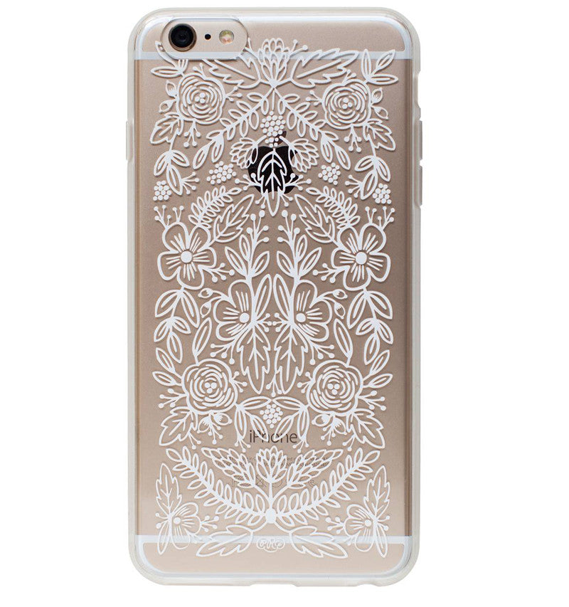 Phone case with lace