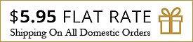 Flat rate domestic shipping $5.95